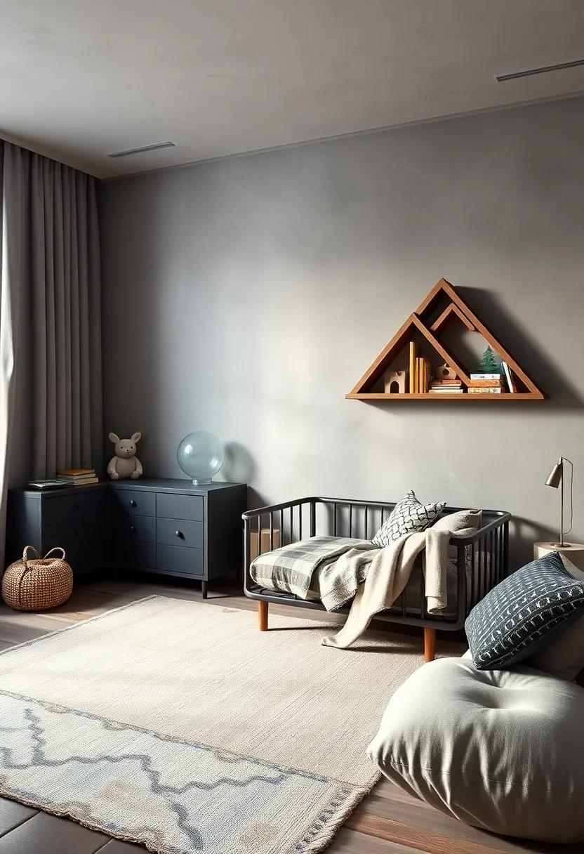 Hand-Painted Wooden Mountain Shelves for Books and Toys