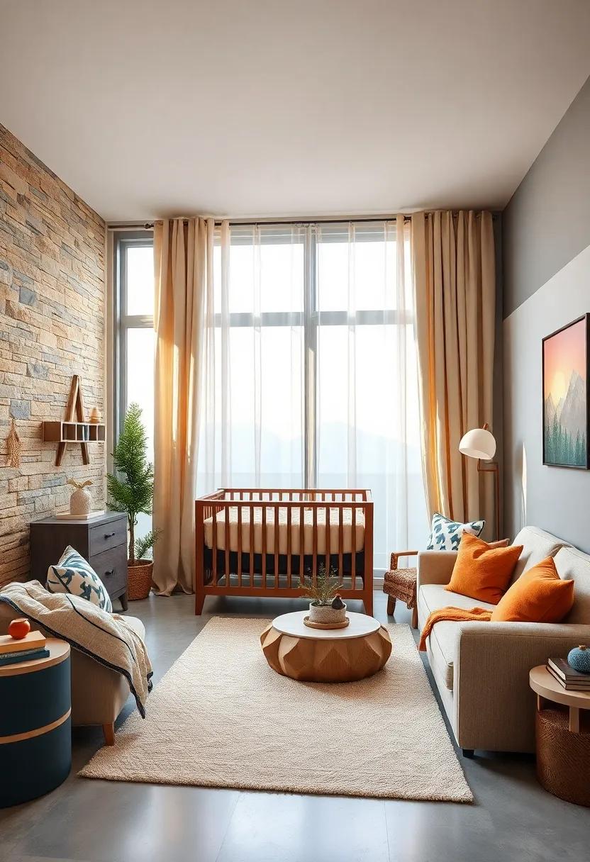 Soft, Earth-Tone Curtains that Mimic Sunset hues