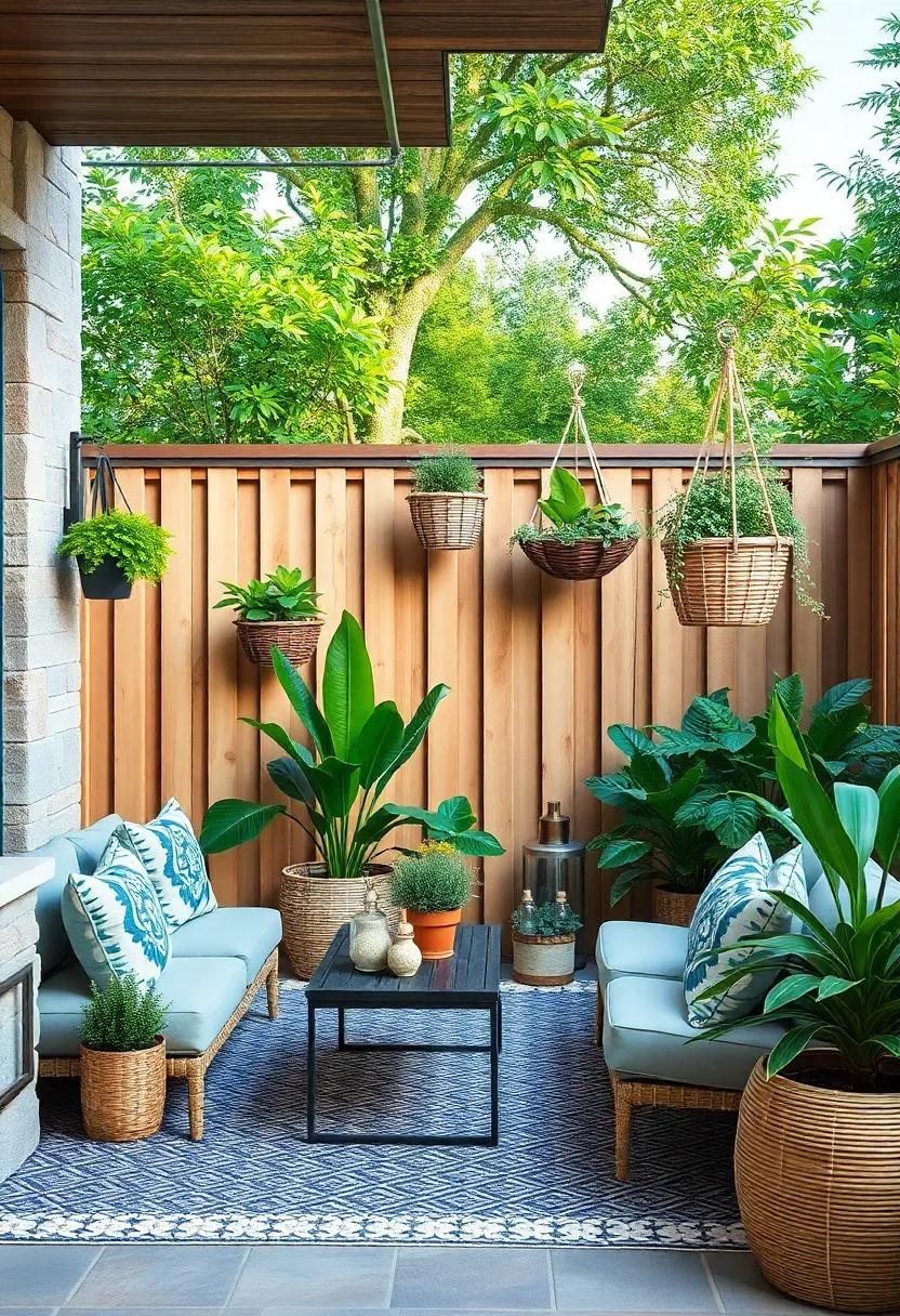 Hanging Bamboo Basket planters for a⁢ Natural, Boho Garden Touch