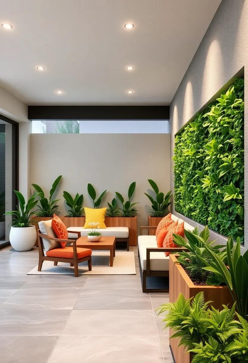 Recessed Fence Planters that Create ⁤an Inset‌ Green Wall Effect