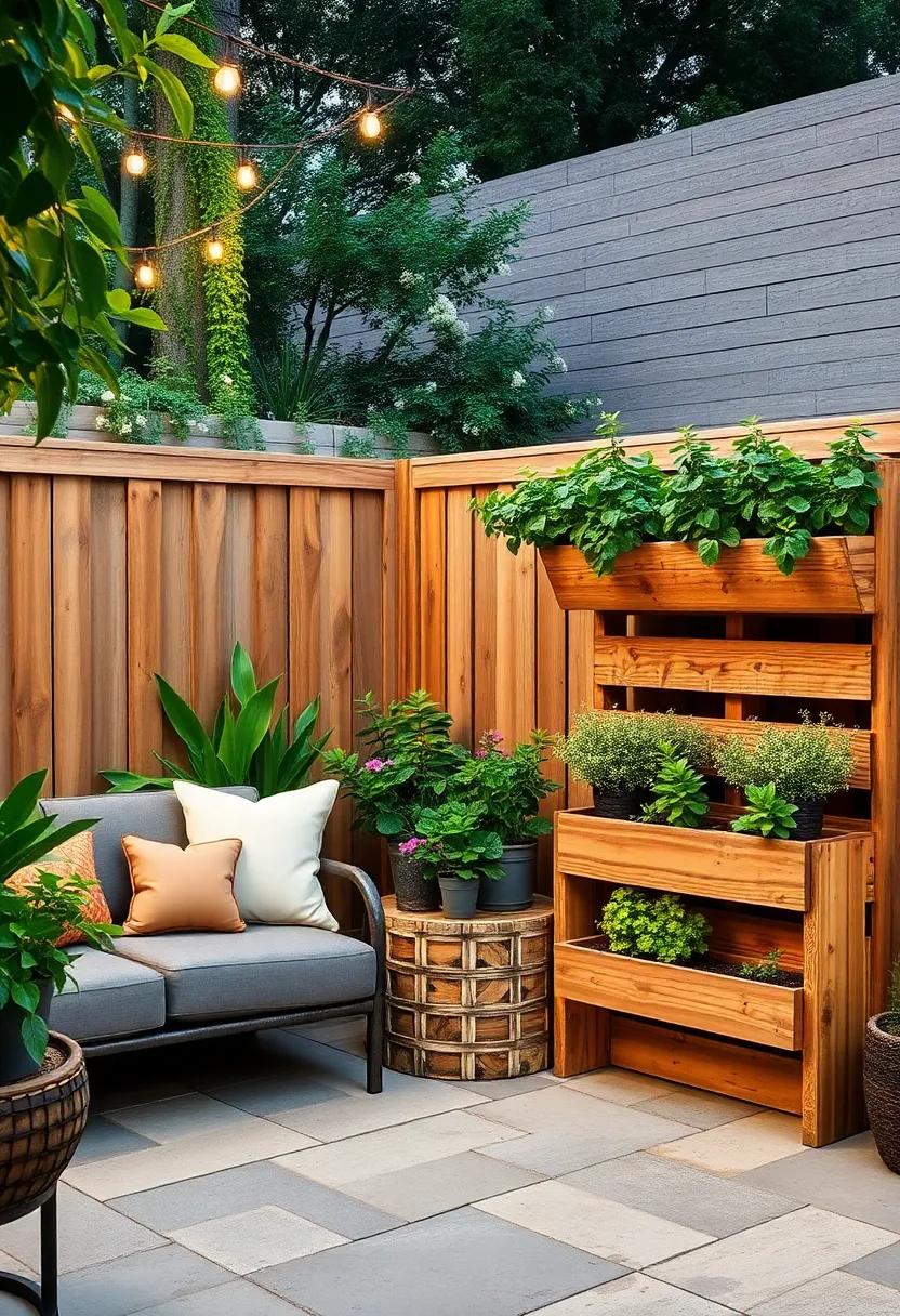 Recycled Pallet Fence Planters with ‍multiple small Compartments
