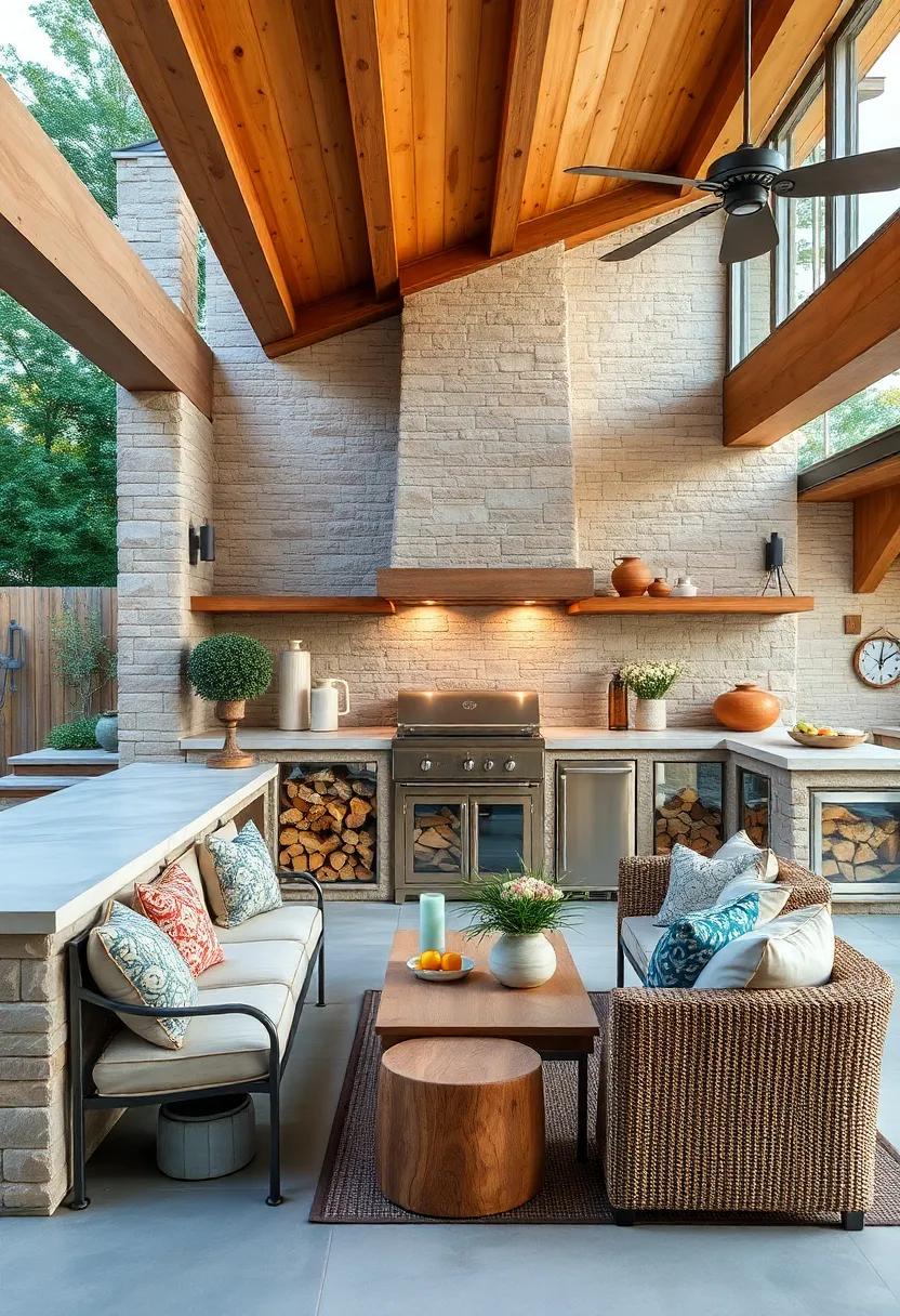 Built-In Wood Storage: ‌Integrate log storage compartments directly into your kitchen ‍design to keep firewood handy‌ and stylish