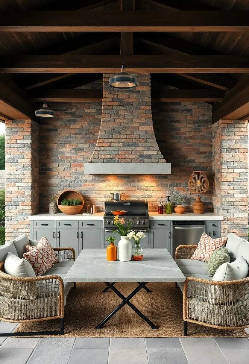 Weathered Brick Backdrop: Use aged or reclaimed bricks for backsplash or wall ‌accents to evoke⁣ timeless rustic ⁤vibes