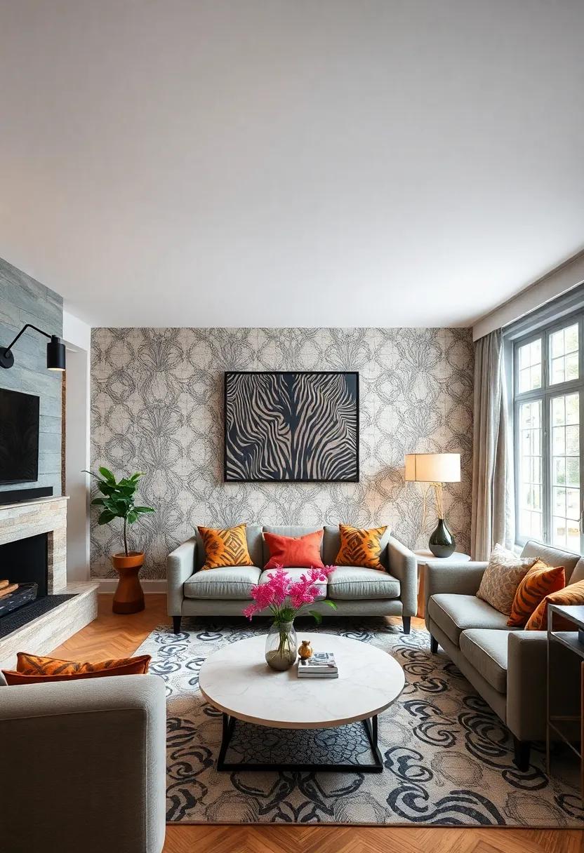 Rich Damask Drama – Elevate your space with ornate damask designs that signify luxury⁤ and traditional refinement