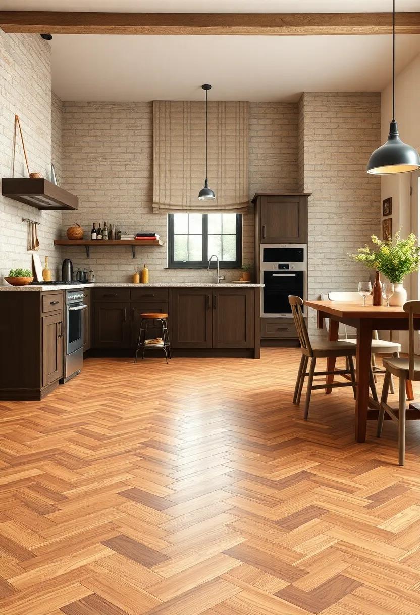 Herringbone‍ Oak ⁤Flooring – Elevate rustic ​elegance through a classic herringbone pattern in ⁣rich ‌oak hues