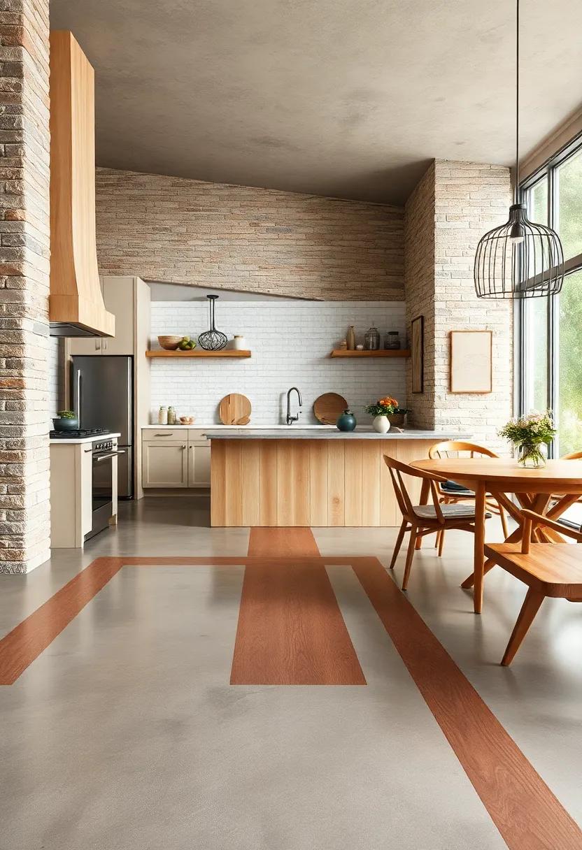 Polished Concrete ⁢with Wood ⁢inlays – Balance rustic textures and modern sleekness using concrete floors accented by wood inlays