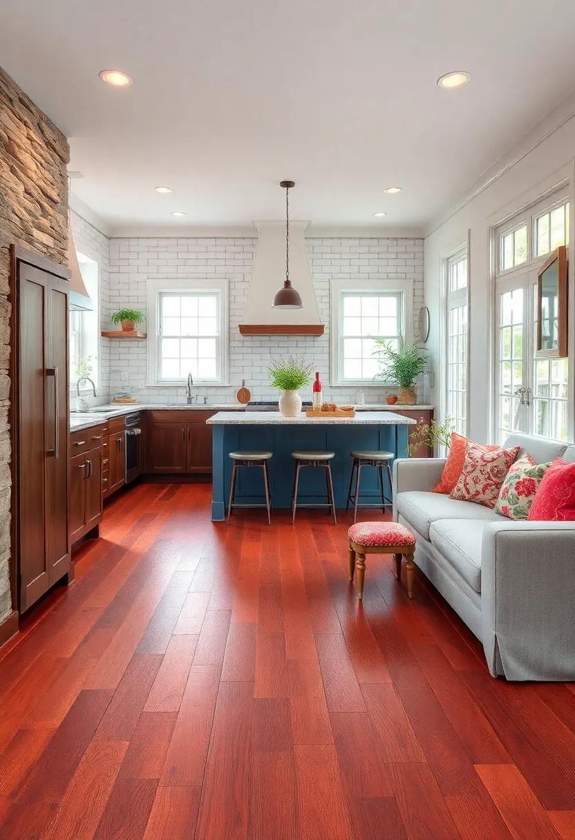 Salt-Box‌ Red Stained Wood – ⁣Incorporate historical New England‍ charm ​with warm‌ red-stained wood floors