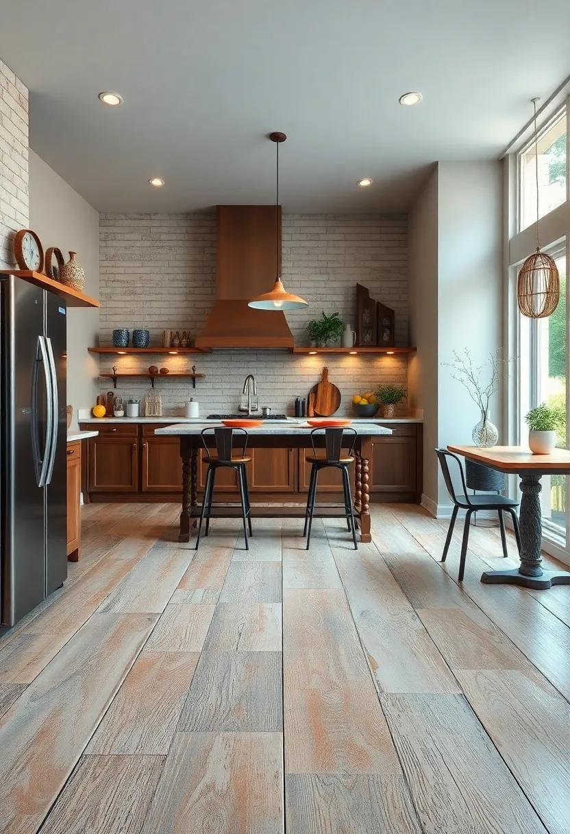 Vintage Painted Floors – Capture ⁤rustic whimsy with​ vintage-inspired painted wood floors​ featuring ⁤distressed patterns