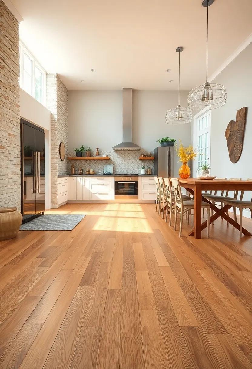 Wide-Plank Reclaimed Maple – Enjoy the soft glow​ and ⁣unique ⁣character⁤ of wide maple ‌planks sourced from reclaimed lumber