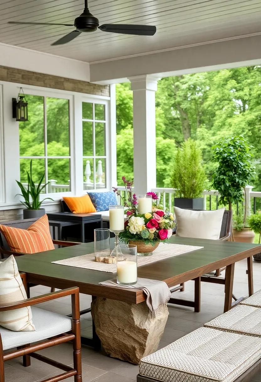 Natural Stone ​Candle Holders ⁢with Simple ‍Florals