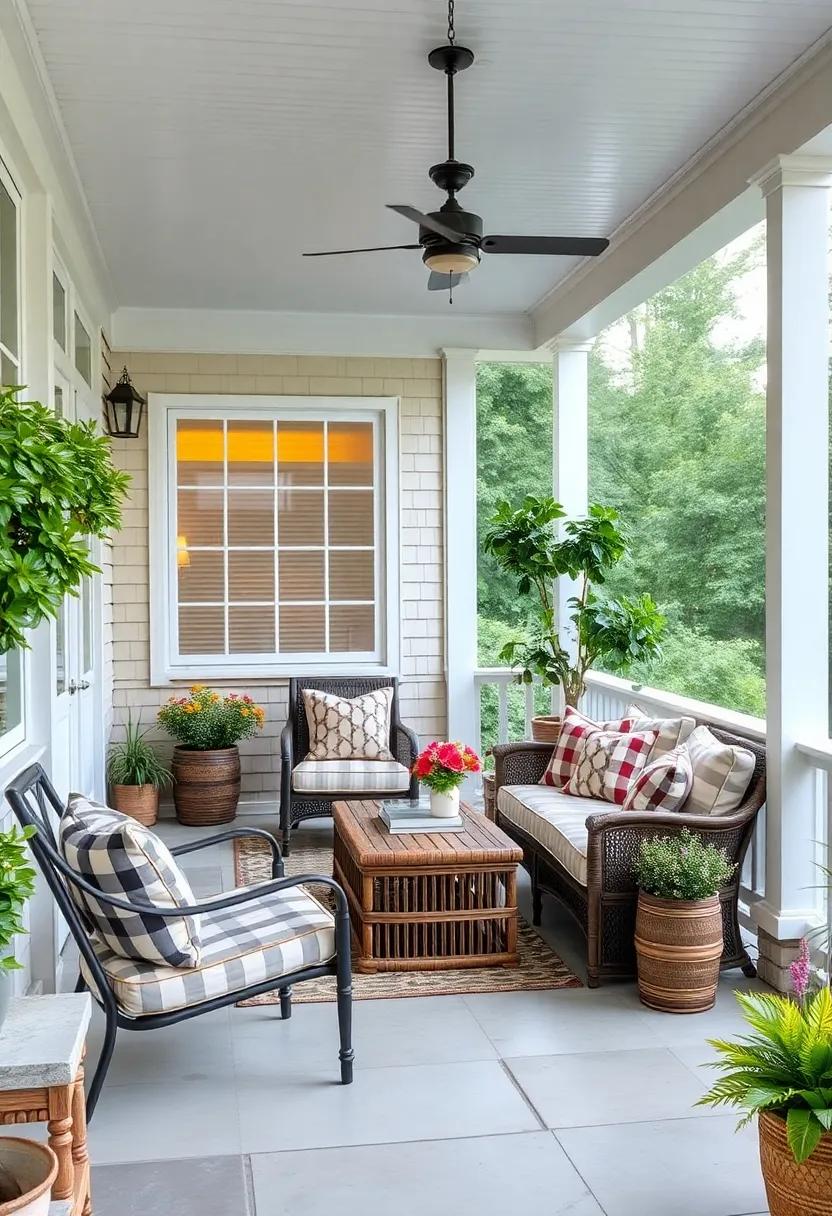 Classic gingham ⁤or checkered throw pillows for a‌ touch of farmhouse ⁤nostalgia