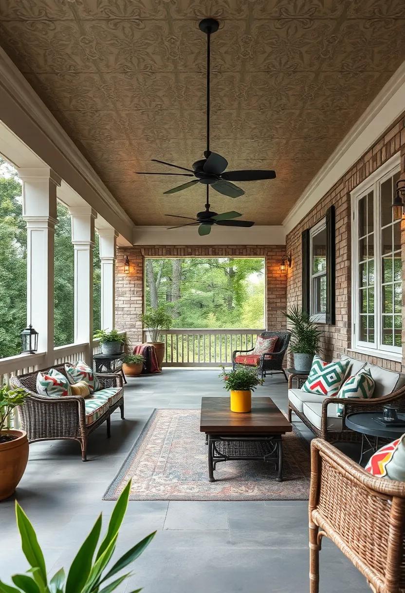 Stenciled ⁤tin ceiling tiles to add a victorian-era touch ⁢to the overhead​ space