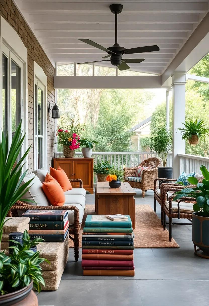 Sturdy leather-bound books stacked as​ both decor and reading material