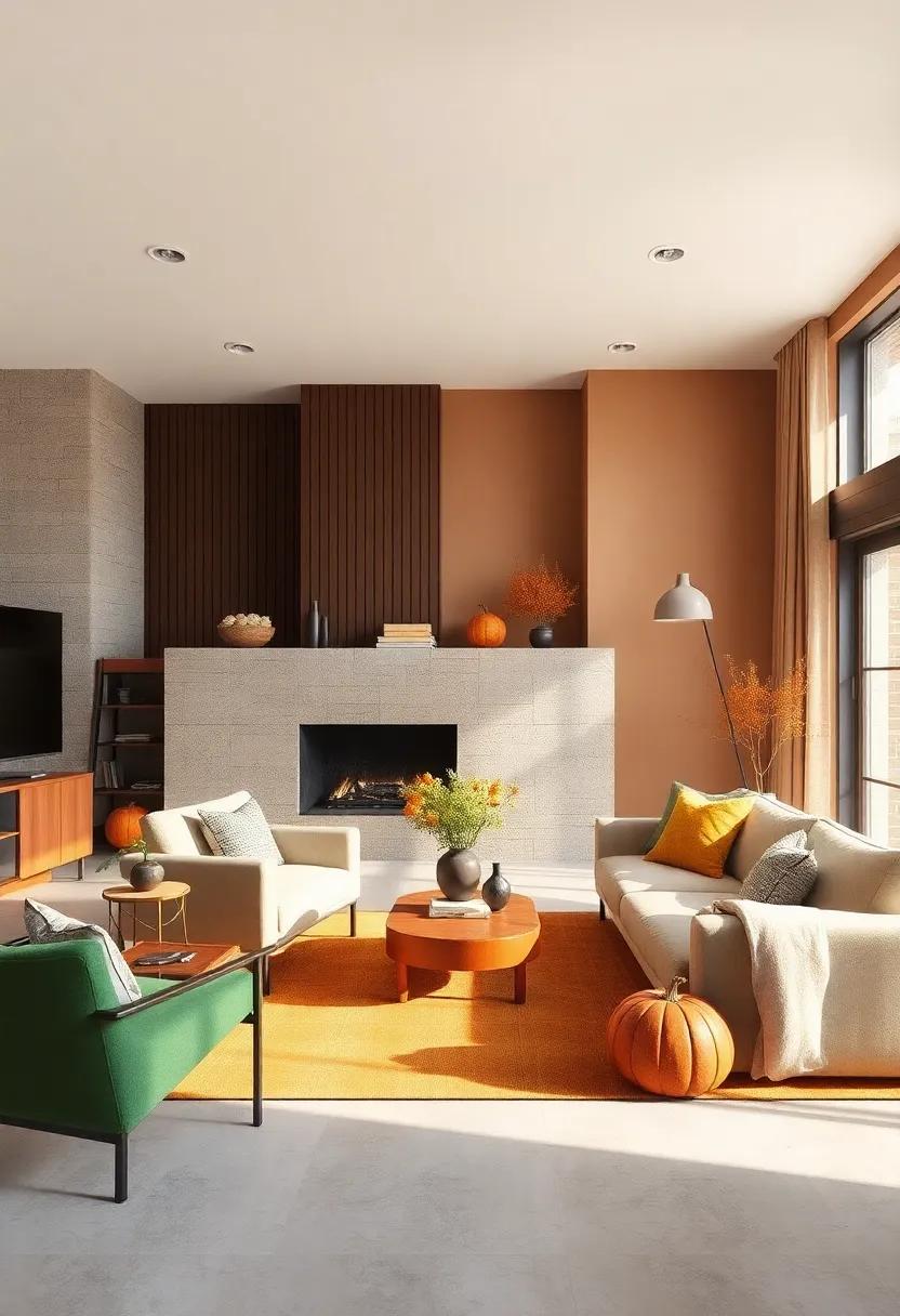 Autumn harvest: Rich earth tones like burnt sienna, ⁤olive green,⁣ and⁢ mustard‌ yellow evoke the cozy ​spirit of fall foliage and pumpkin patches