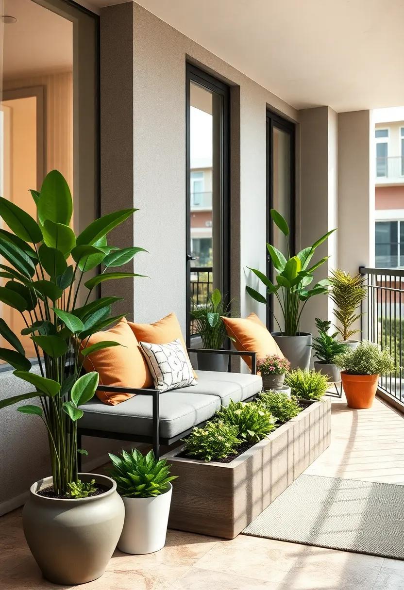 Balcony ⁤Floor Planter Benches: Invest in⁢ multifunctional bench planters‌ that provide ⁤seating and soil for ​your plants simultaneously