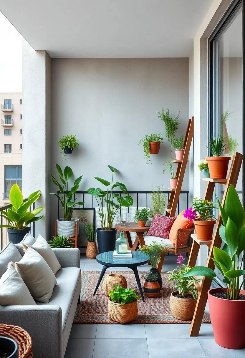 Ladder-Shelf Planters: Utilize multi-level ladder shelves to ‍hold an array of pots in ‍a compact⁤ footprint, perfect ⁤for a small balcony