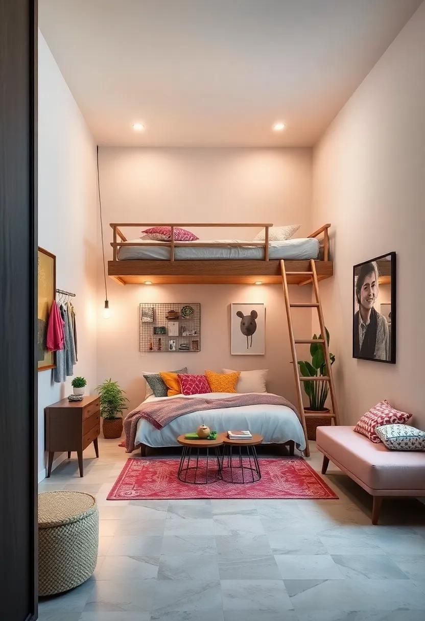 Install pegboards or wall organizers under the lofted⁣ bed ‌to keep essentials within reach