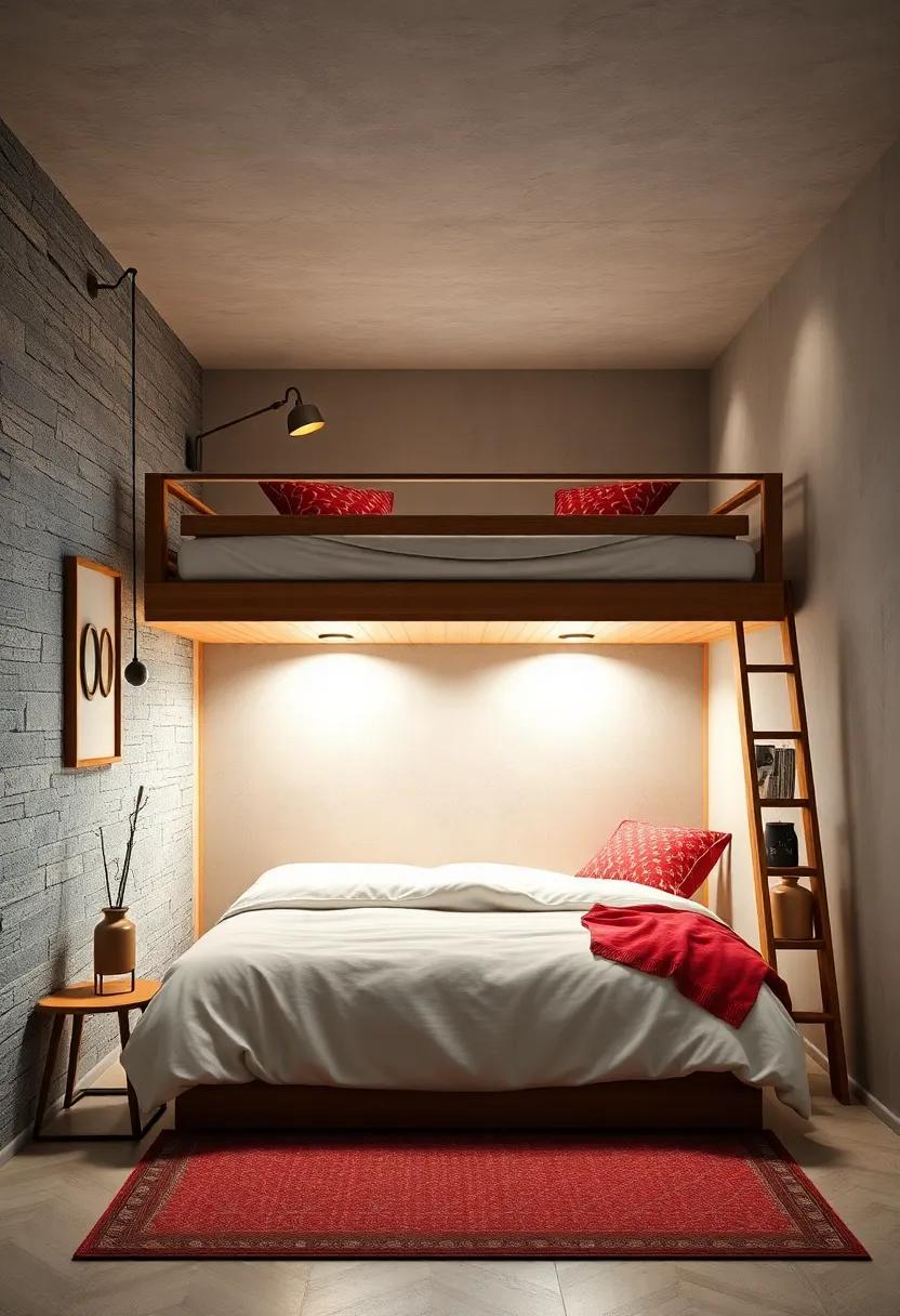 Integrate under-bed lighting to brighten the⁤ space⁣ below the lofted bed without occupying floor area