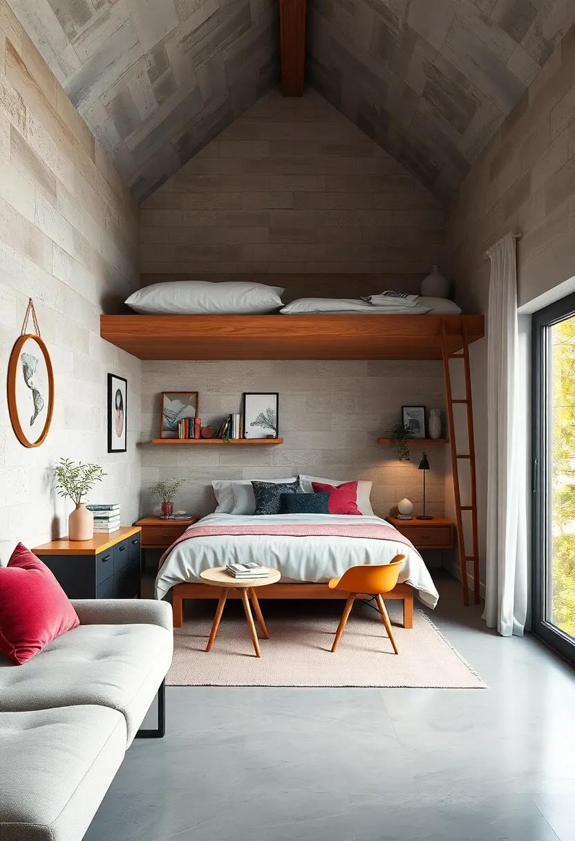 Opt for⁤ a lofted bed with a fold-down ​desk for versatile use of limited⁤ space