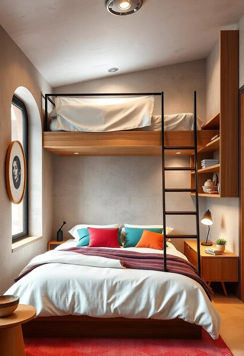 Utilize a ladder with built-in⁣ shelves to ​combine‍ access and storage⁤ in one smart design