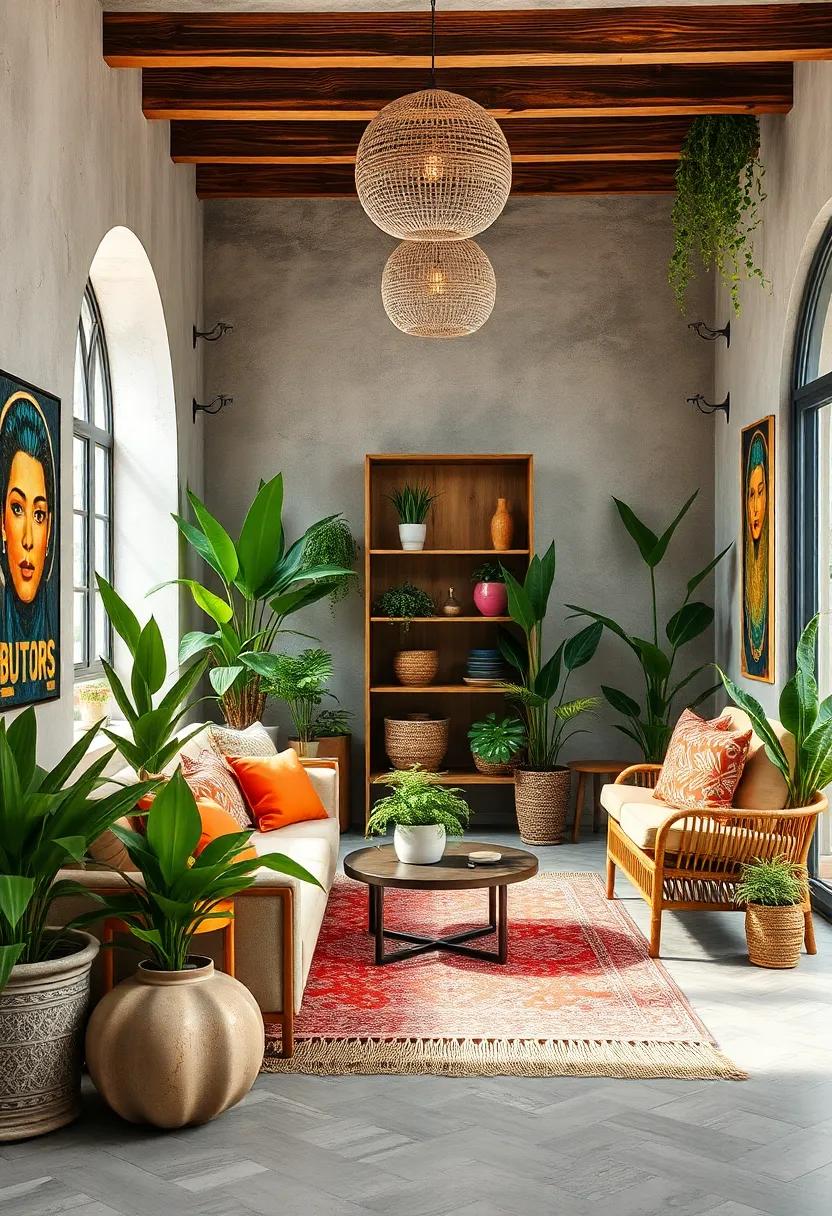 Display an eclectic mix of plants in varying sizes and shapes to breathe life into your space