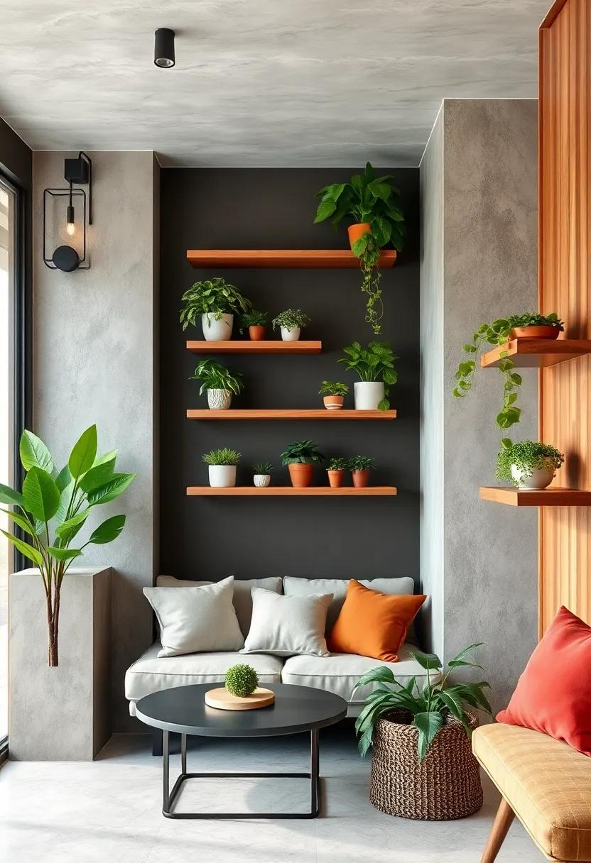 Floating⁤ Shelves for Plants:⁤ Install sleek ⁢shelves at varying heights to showcase a collection ⁣of greenery without ‌clutter