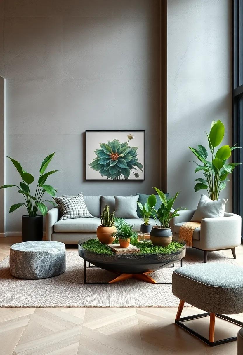 Terrarium Coffee⁤ Tables: Combine furniture and plants by integrating a‌ glass-enclosed⁢ garden into your coffee table design