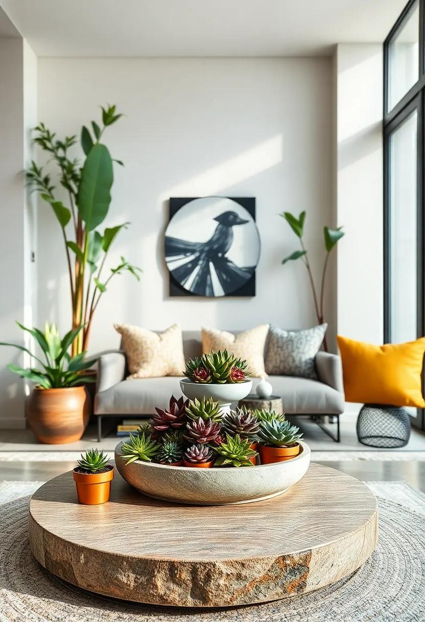 Compact Succulent Terraces: group small succulents on⁤ tiered trays ⁣or within shallow bowls ​for an ⁤eye-catching centerpiece