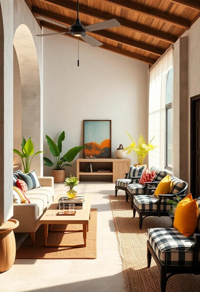 Bold Striped and checked Patterns in Upholstery