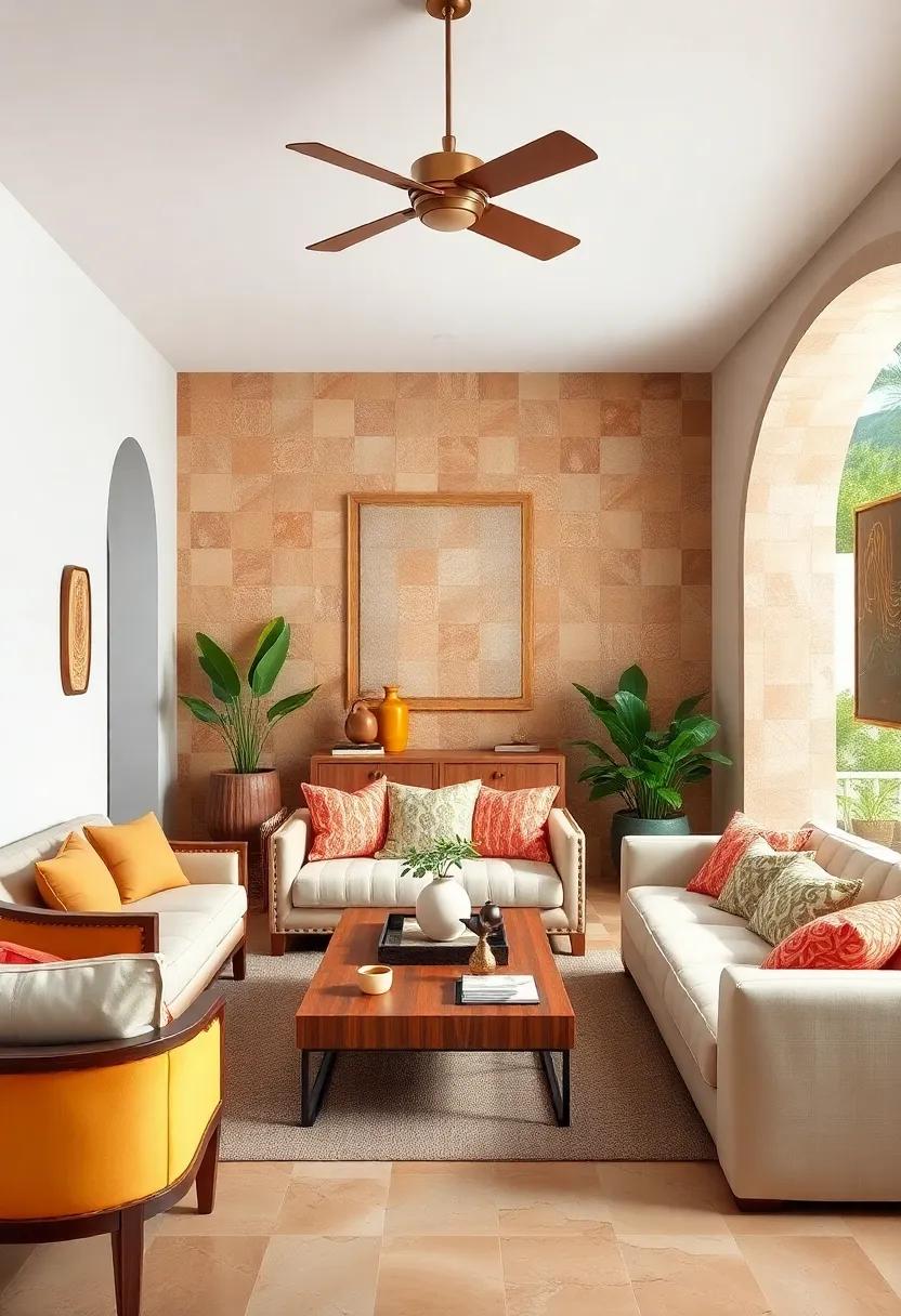 Terra Cotta Tile Backsplashes​ with​ Mosaic‌ Designs