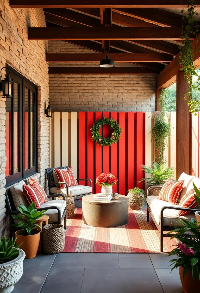 Rustic Red ​and Cream: Classic country charm with a bright twist to invigorate your​ garden