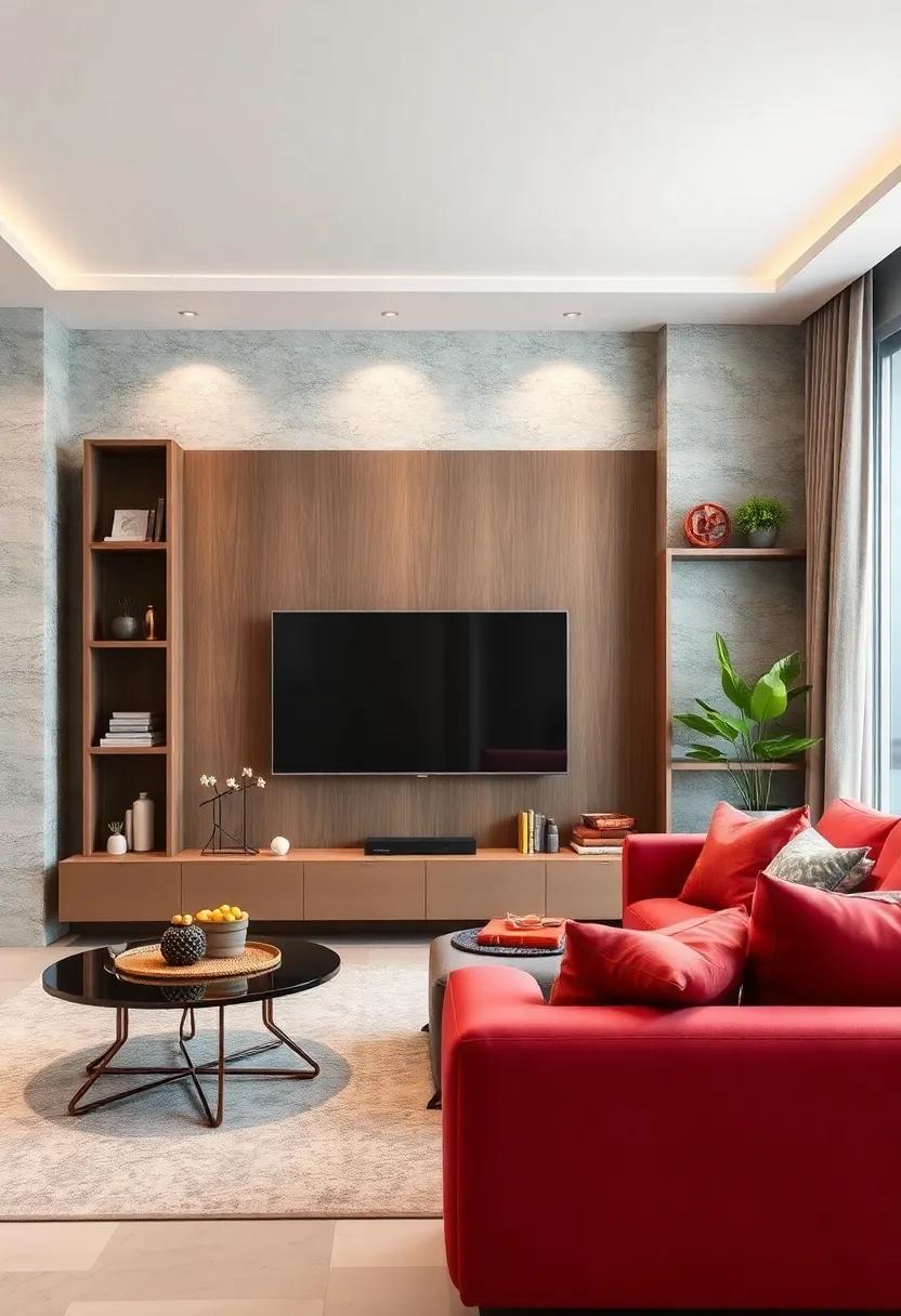 Compact Ladder ​Shelf TV Unit for Vertical Storage