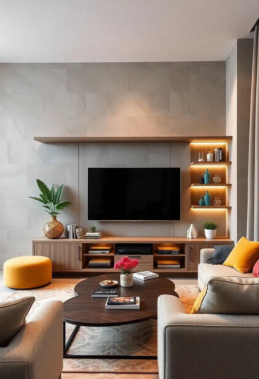 Corner TV Unit ​with ⁣Adjustable Shelves for Small Spaces