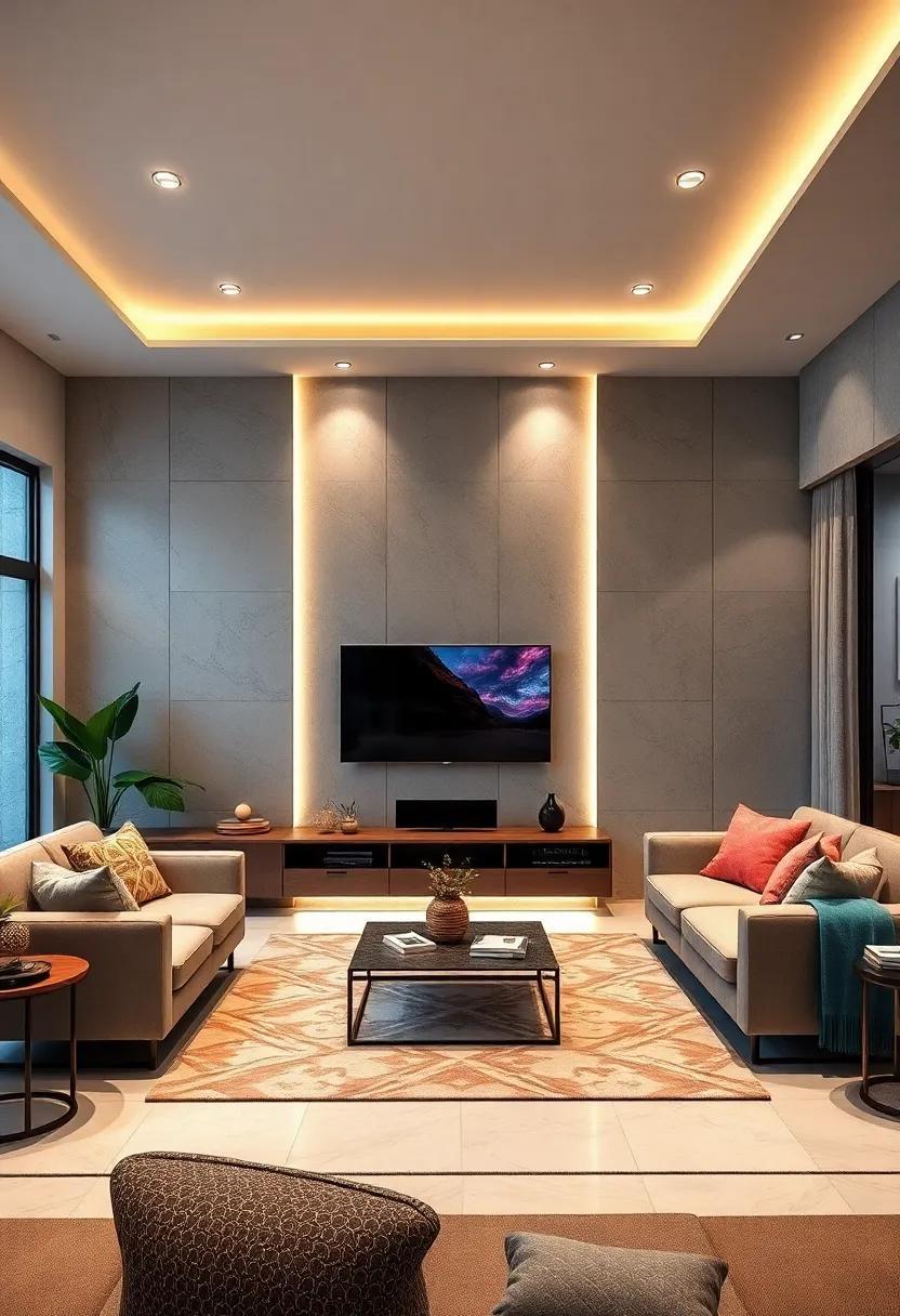 High Gloss Lacquered TV Unit with LED Backlighting