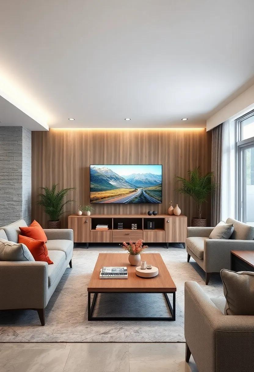 Scandinavian Style TV Bench ‌with Light Wood Finish