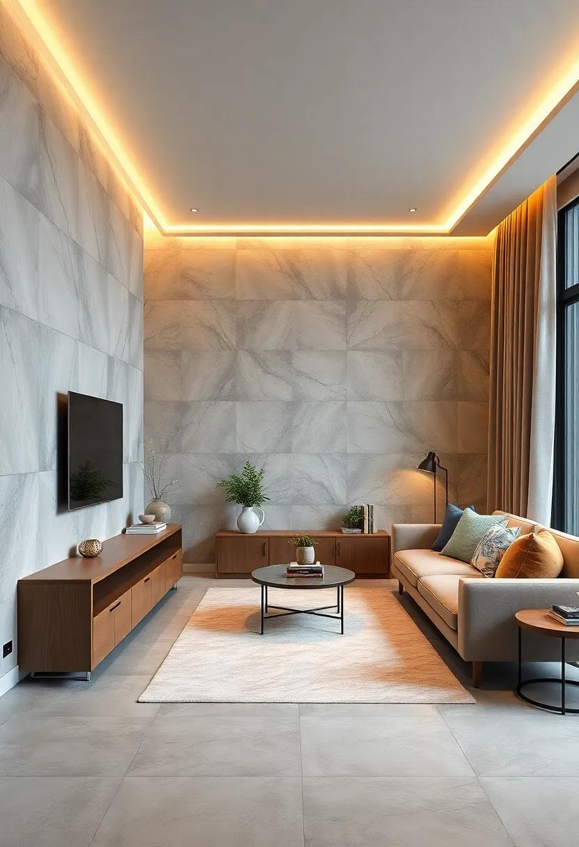 Space-Saving TV ​Unit with ‍Foldable‍ Desk and Seating