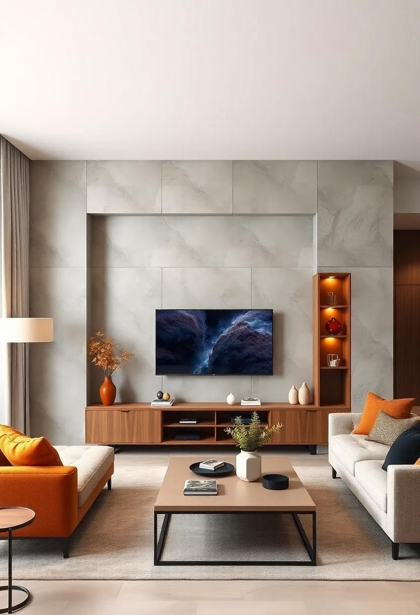 Two-Tone Modular ‌TV ⁢Unit ‍with Customizable⁤ Components