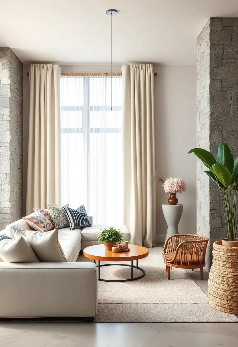 Twist rope into whimsical curtain rods that bring character to window dressings