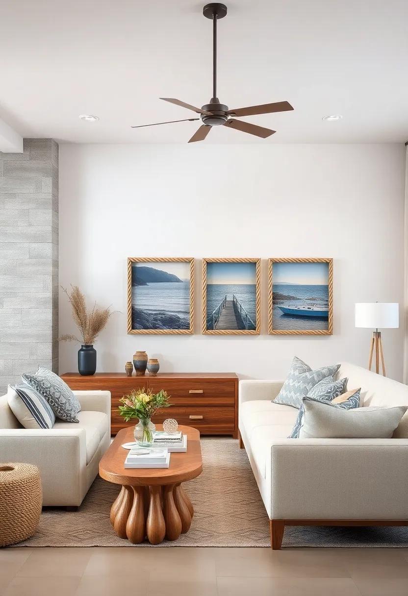 Fashion rope-wrapped picture frames for ‌displaying family​ memories seaside-style