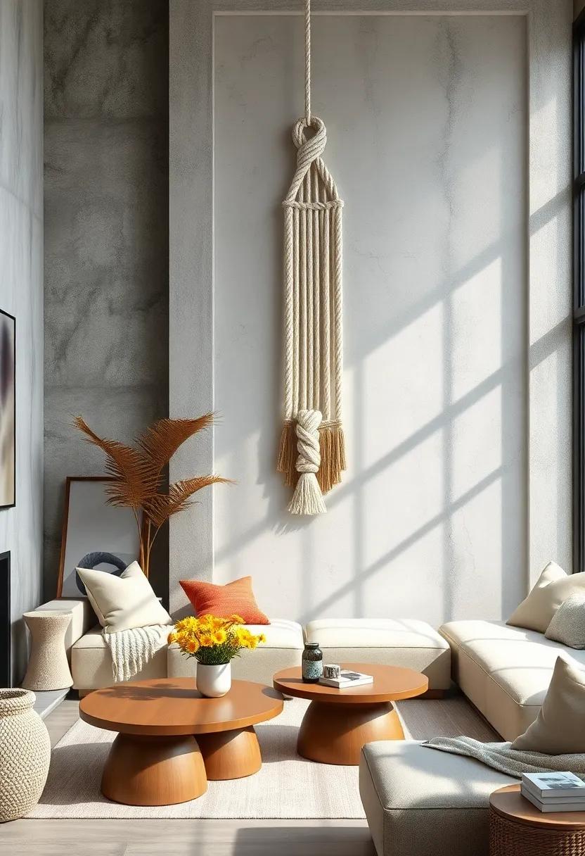 Twist rope into a⁤ unique ‍wall hanging⁣ art piece for an eye-catching focal point