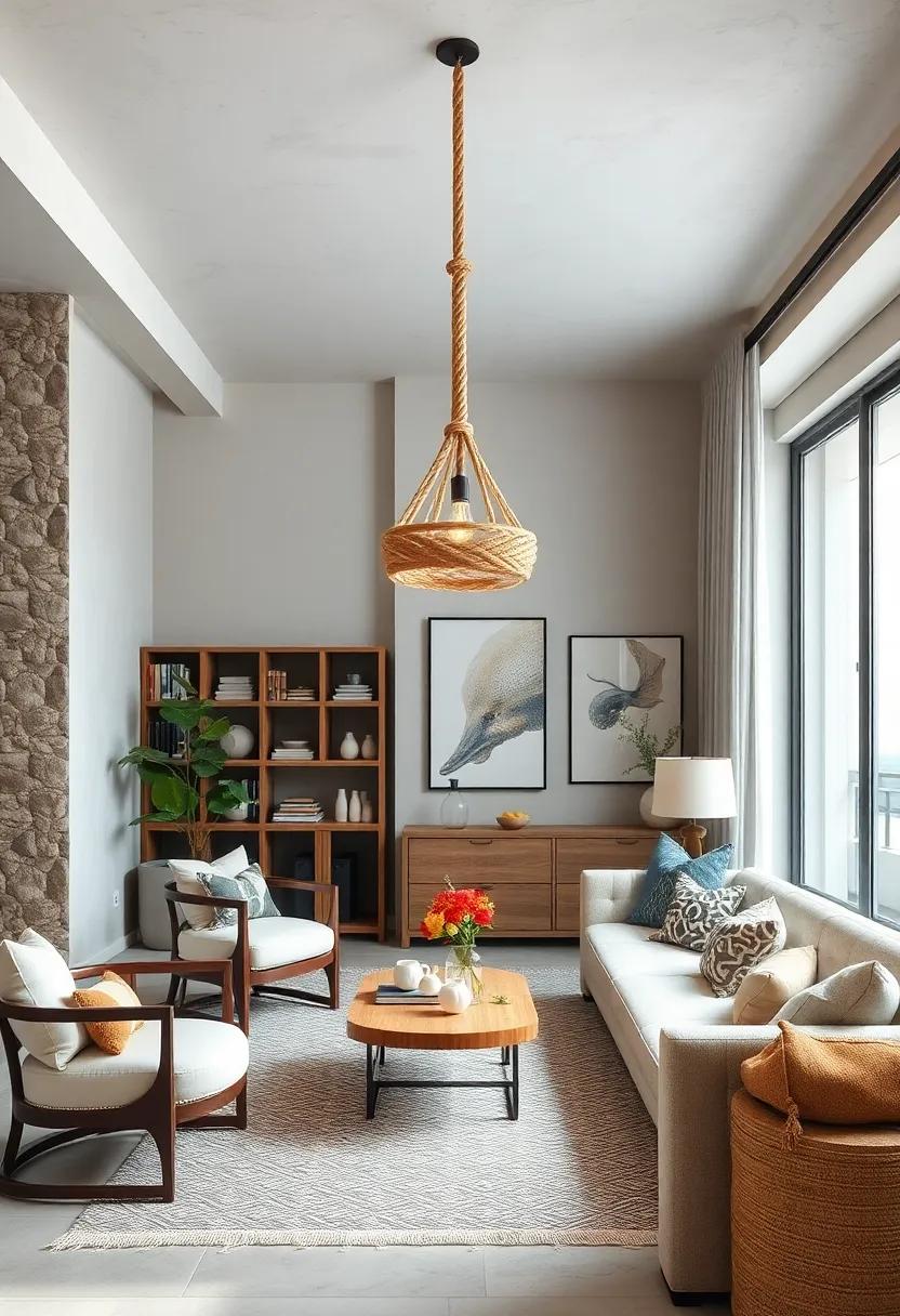 Create‌ a rope-wrapped pendant‌ light‍ fixture for a warm,⁢ beach-inspired glow