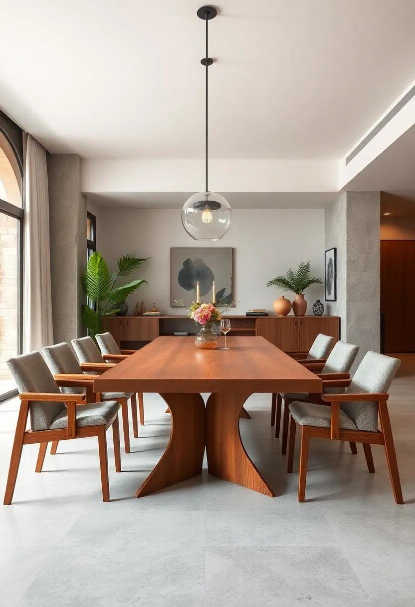 contemporary ⁢Solid Teak⁣ Table with ‍Clean Lines