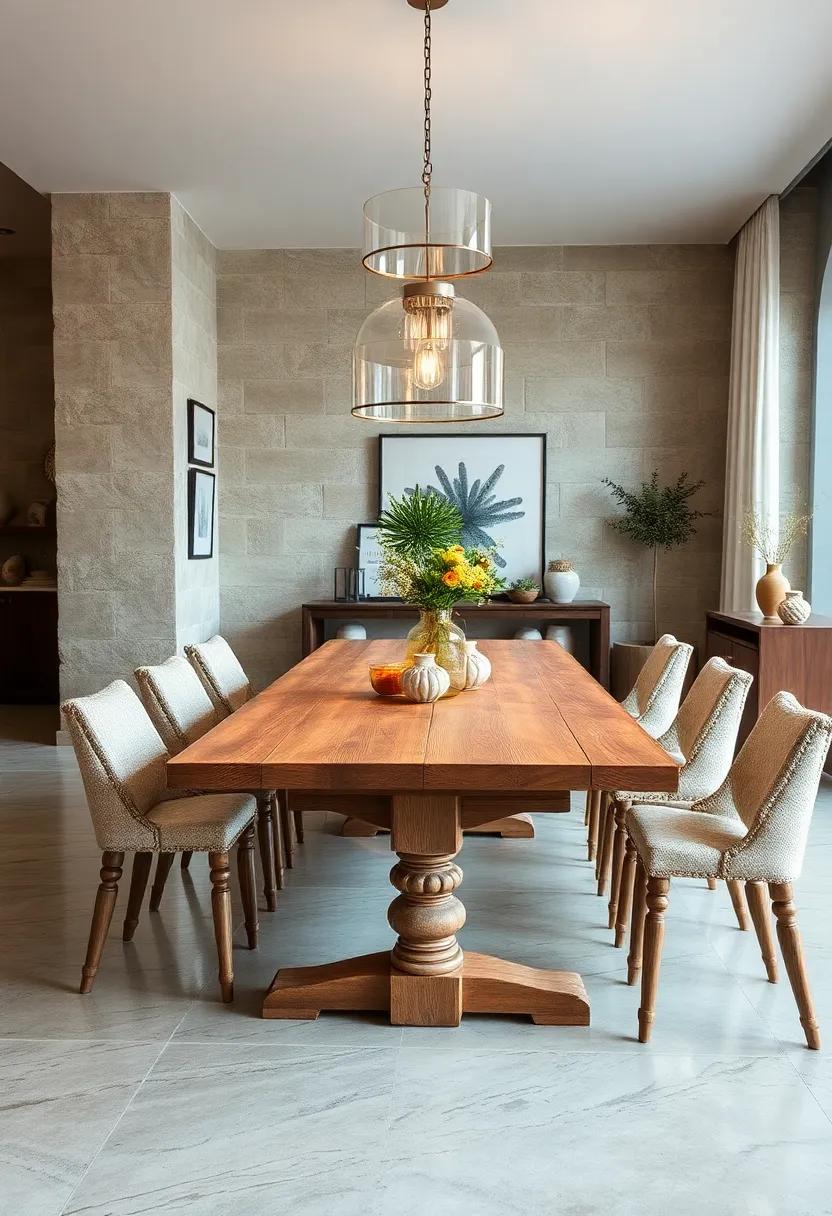 Farmhouse Style ⁤Table with Turned Legs‍ and Distressed Finish