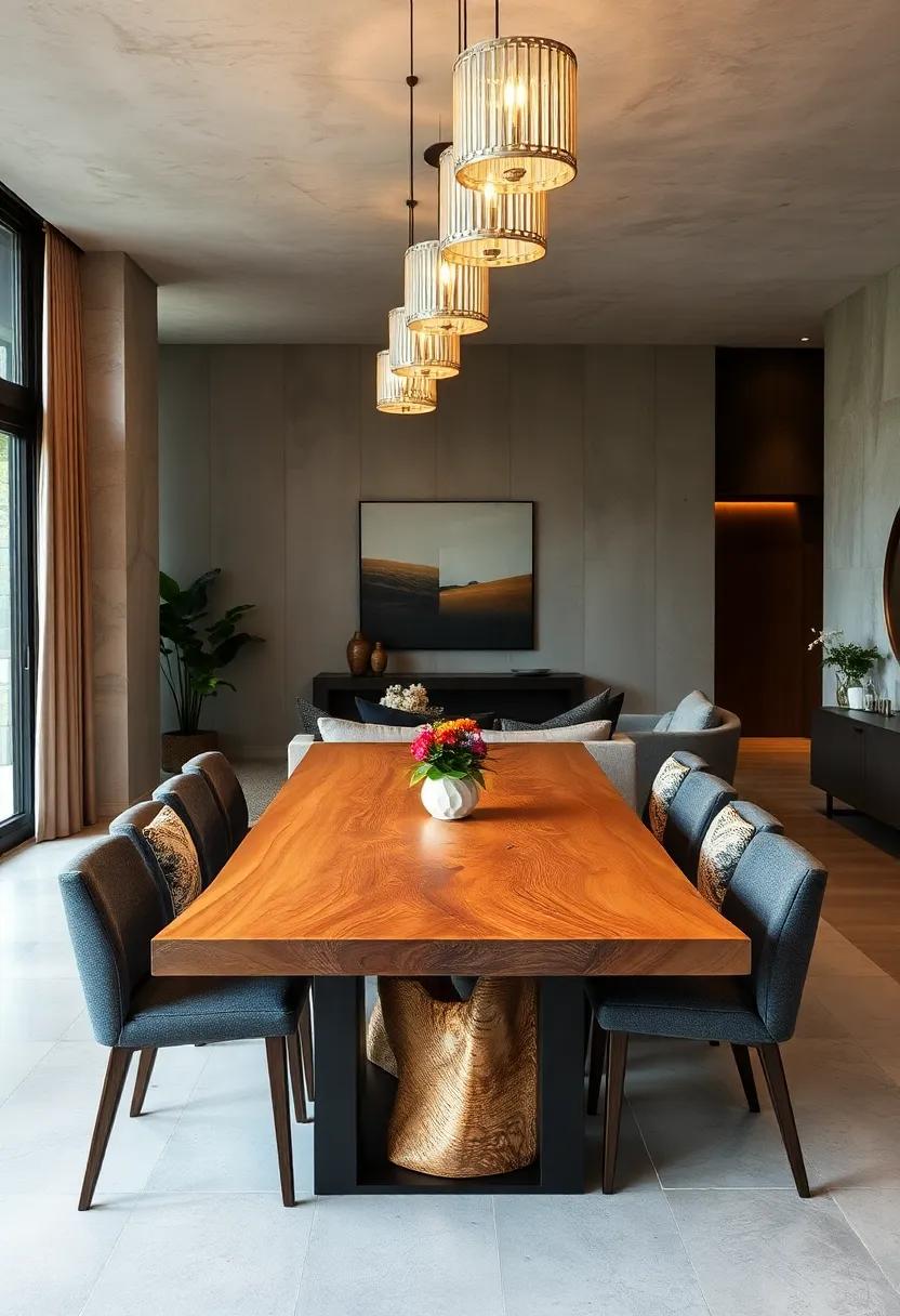 Live Edge Slab Table Showcasing Natural Wood ‍Grain