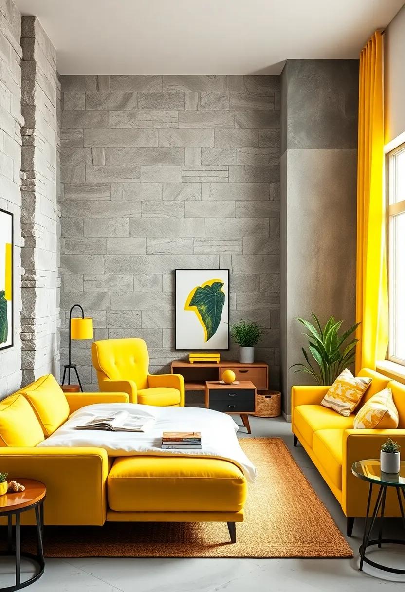 Mid-Century Modern Yellow: Blend retro yellow furniture ⁤trims with ⁢contemporary pieces⁣ for a​ stylish yet youthful⁢ look