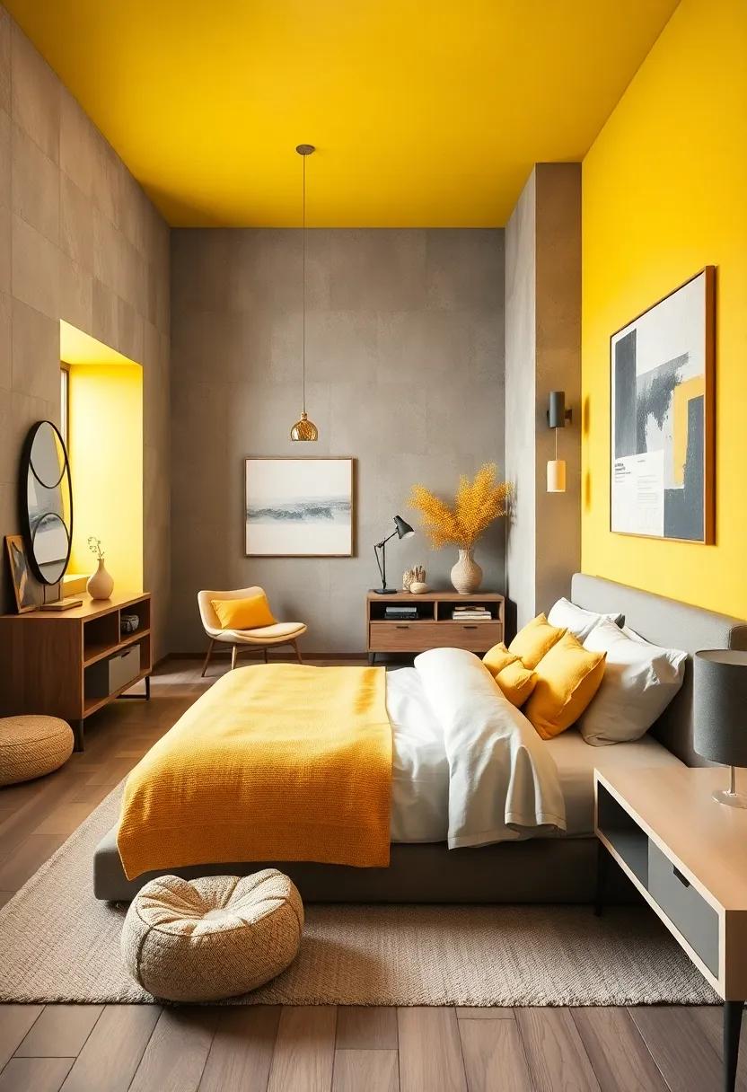 Yellow and Gray​ Harmony: Pair bright yellow ⁤with soft ⁢grays⁣ for ⁢balanced energy—joyful yet ⁣grounded