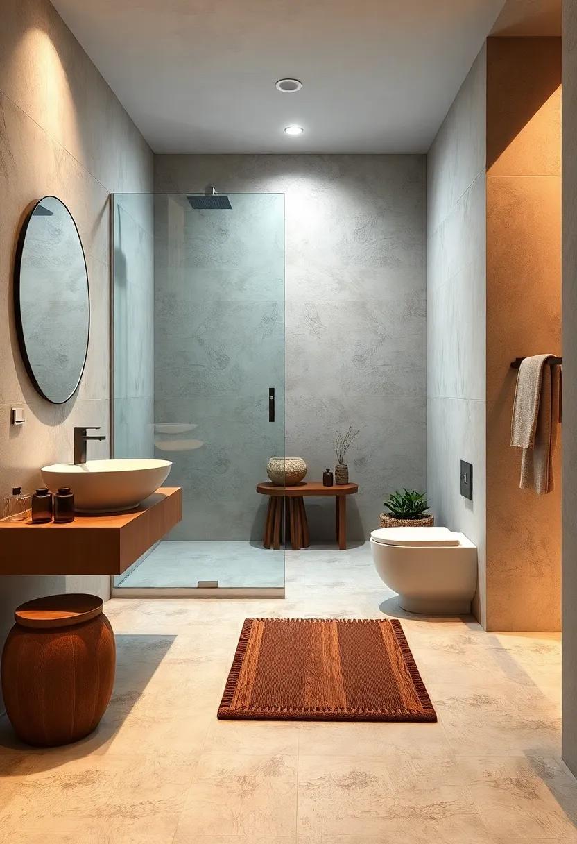 Place a Wooden Bath Mat to Bring Warmth and Comfort