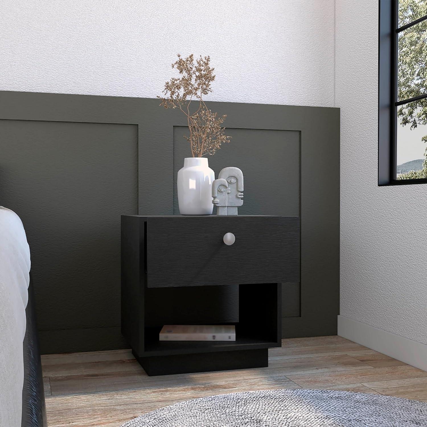 Our Honest Look at the Modern Single Drawer Nightstand in Black