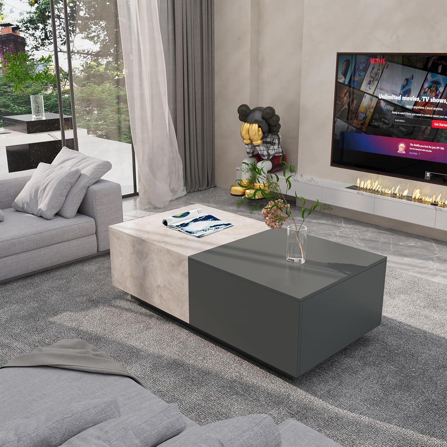 Top Modern &⁣ Multifunctional Coffee Tables: LED,Wood,Glass picks