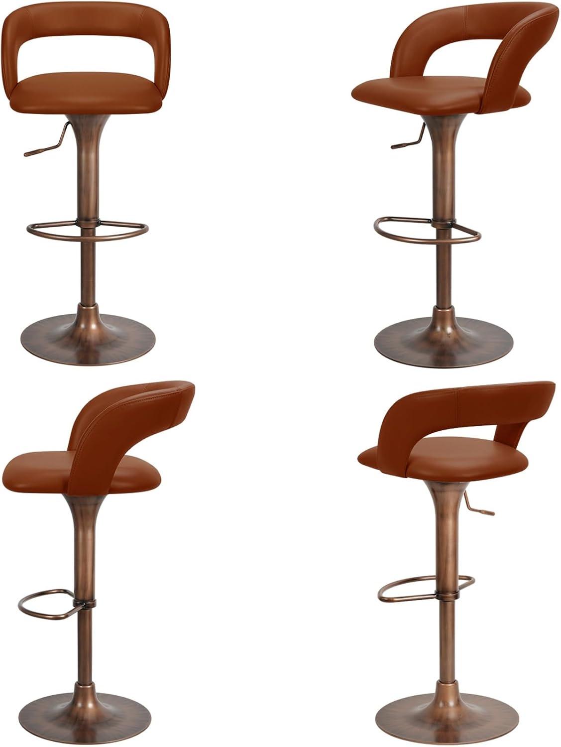 Our Take on Heduen Möbel's Elegant ​Italian Cowhide Swivel Bar Stools
